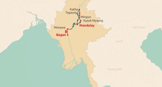 Myanmar Cruise Bagan to Mandalay