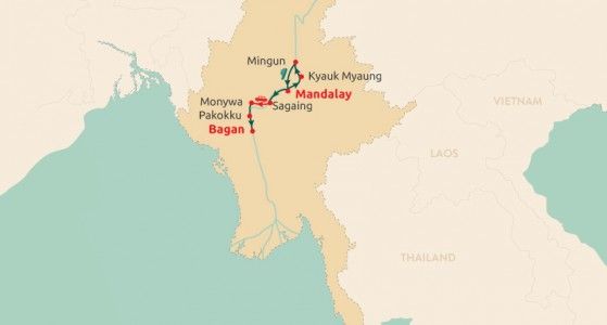 Myanmar Cruise Mandalay to Bagan