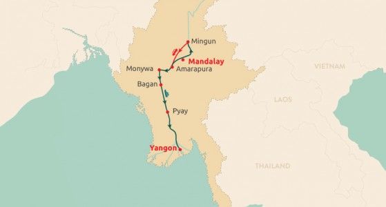 Myanmar Cruise Mandalay to Yangon