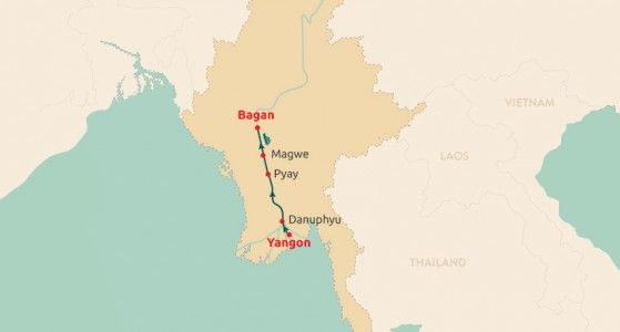 Myanmar cruise Yangon to Bagan