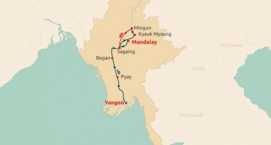 Myanmar Cruise Yangon to Mandalay