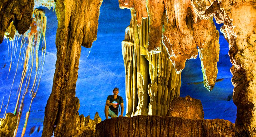 Vietnam rural landscape and charming caves